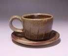 秋谷昌央 作 「備前カップ＆ソーサー」 #2