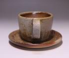 秋谷昌央 作 「備前カップ＆ソーサー」 #3