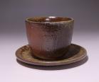 秋谷昌央 作 「備前カップ＆ソーサー」 #1