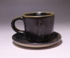 秋谷昌央 作 「黒カップ＆ソーサー」 #2