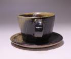 秋谷昌央 作 「黒カップ＆ソーサー」 #3