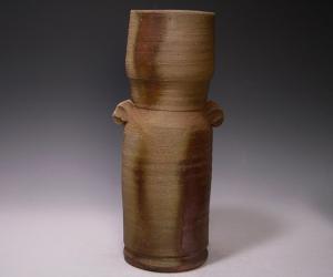 藤原 雄 作 「備前花入」