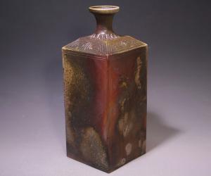 小西陶古（陶蔵） 作 「古備前写し角徳利」