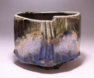 馬場隆志 作 「備前窯変蒼茶碗」
