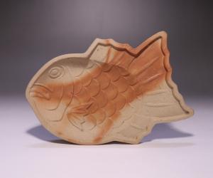 中原幸治 作 「備前鯛焼皿」