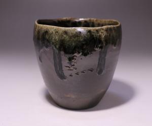 馬場隆志 作 「黒備前湯呑（左馬）」