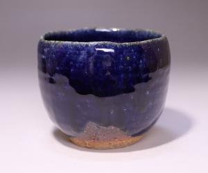 馬場隆志 作 「瑠璃湯呑（左馬）」