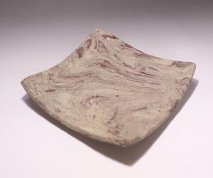 秋谷昌央 作 「備前角皿」